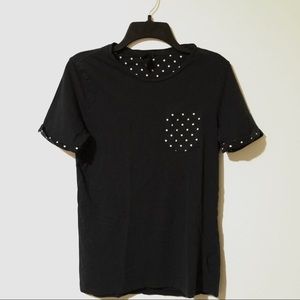 H&M Polkadot Short sleeve Tee With Polkadot Cuffs